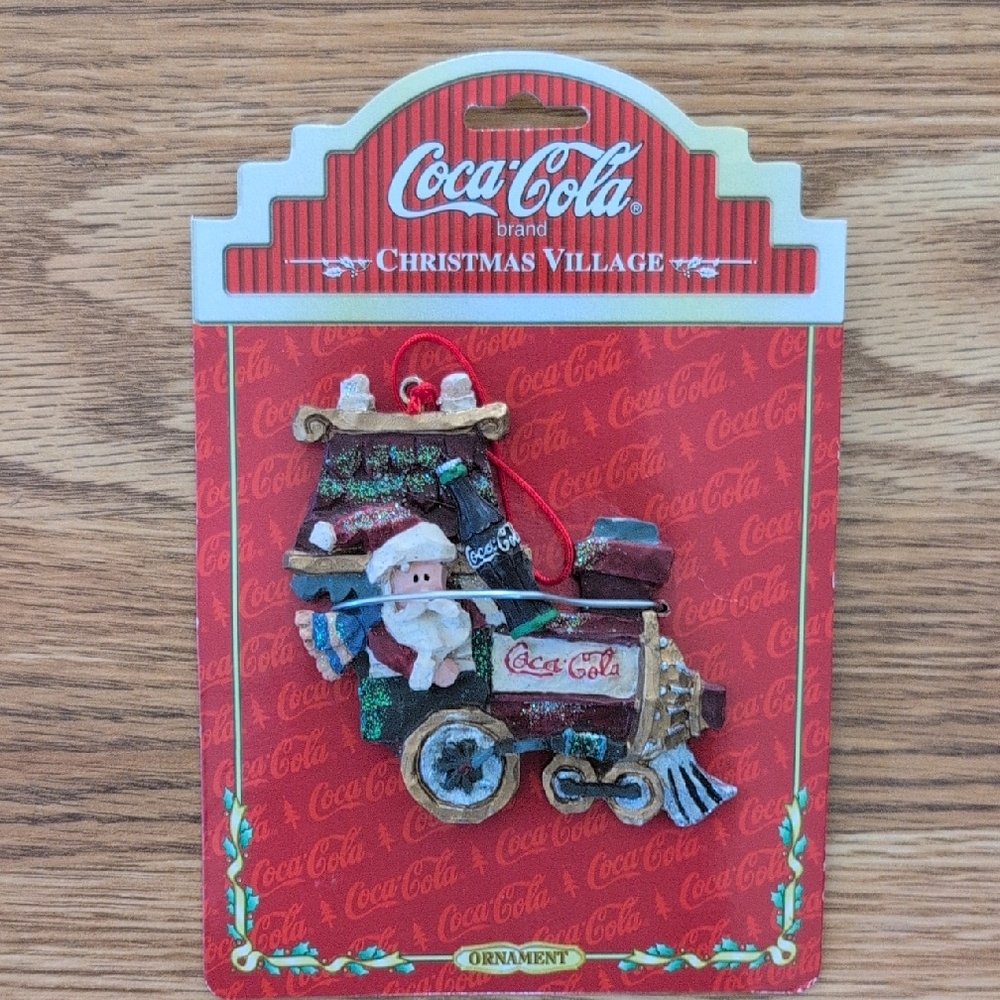 Coca-Cola Christmas Village Train Ornament